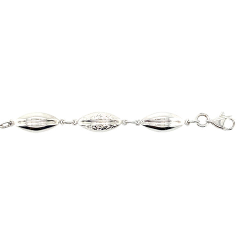 10kt White Gold 4mm Fancy Bracelet