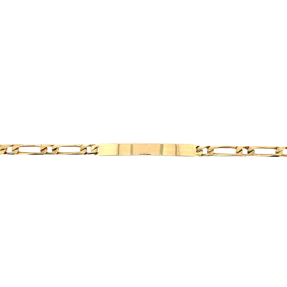 10kt Yellow Gold 4mm Fancy ID Bracelet
