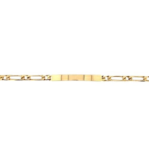 10kt Yellow Gold 4mm Fancy ID Bracelet