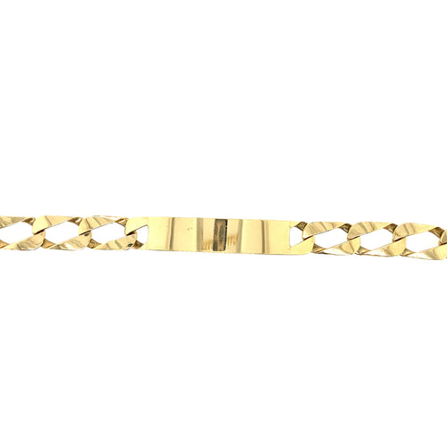 10kt Yellow Gold 9mm Casting Style ID Bracelet