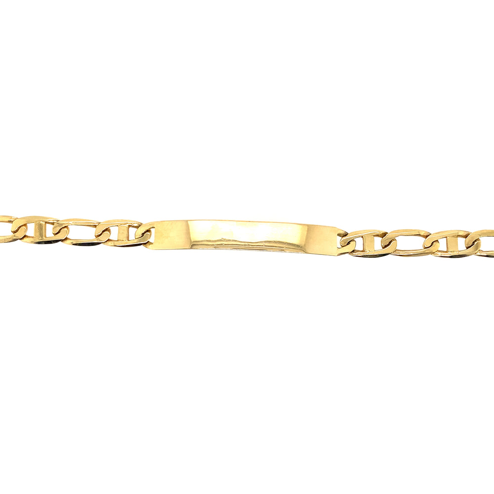 10kt Yellow Gold 6.5mm Fancy ID Bracelet