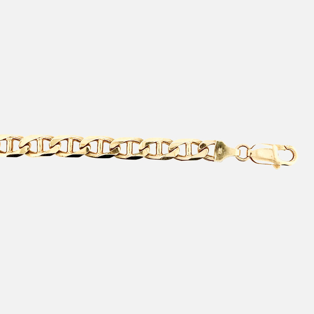 10kt Yellow Gold 7mm Mariner Bracelet