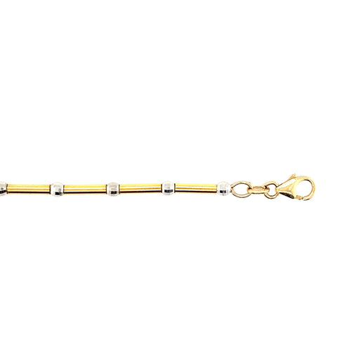 14kt Two-Tone Gold 2mm Fancy Bracelet
