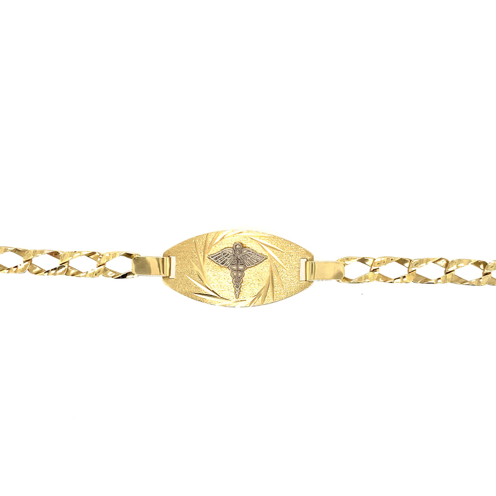 10kt Yellow Gold 6mm Casting-Style ID Bracelet