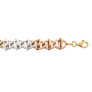 10kt Tri-Gold 8mm Fancy Bracelet