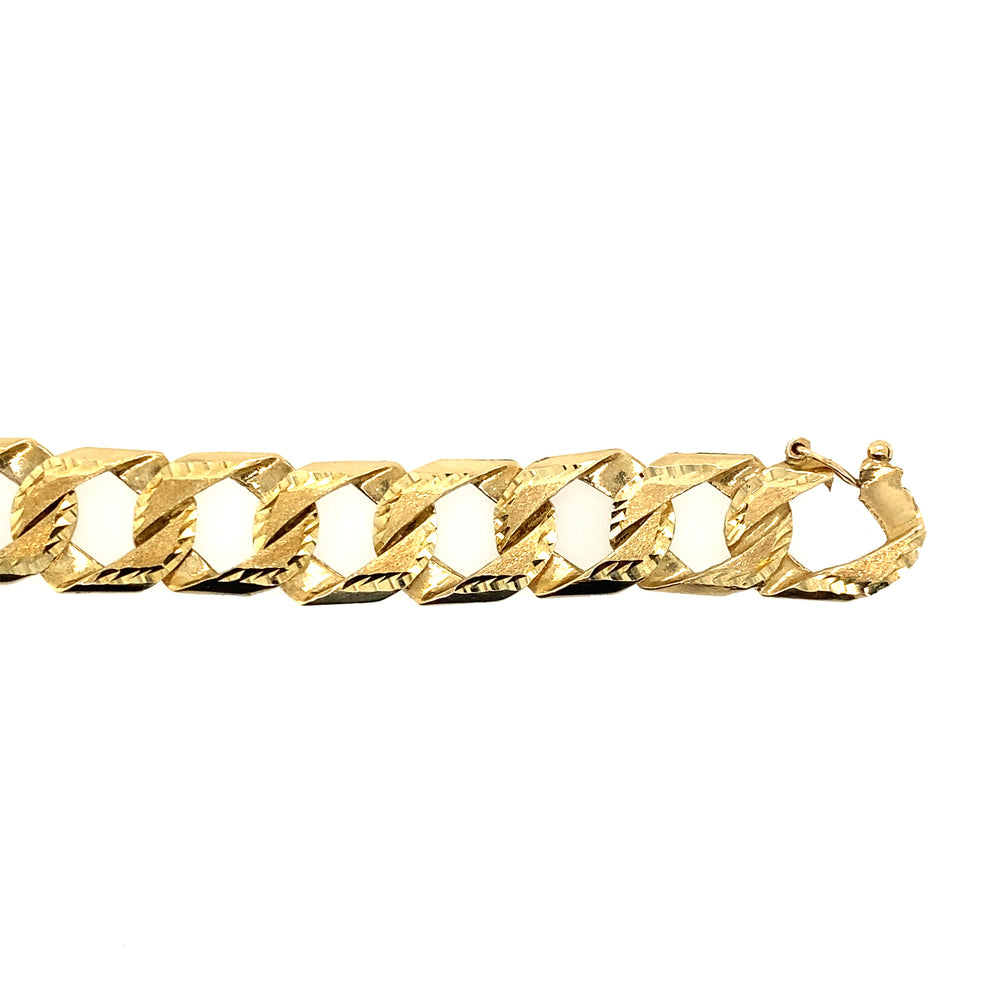10kt Yellow Gold 13mm Casting-Style Bracelet