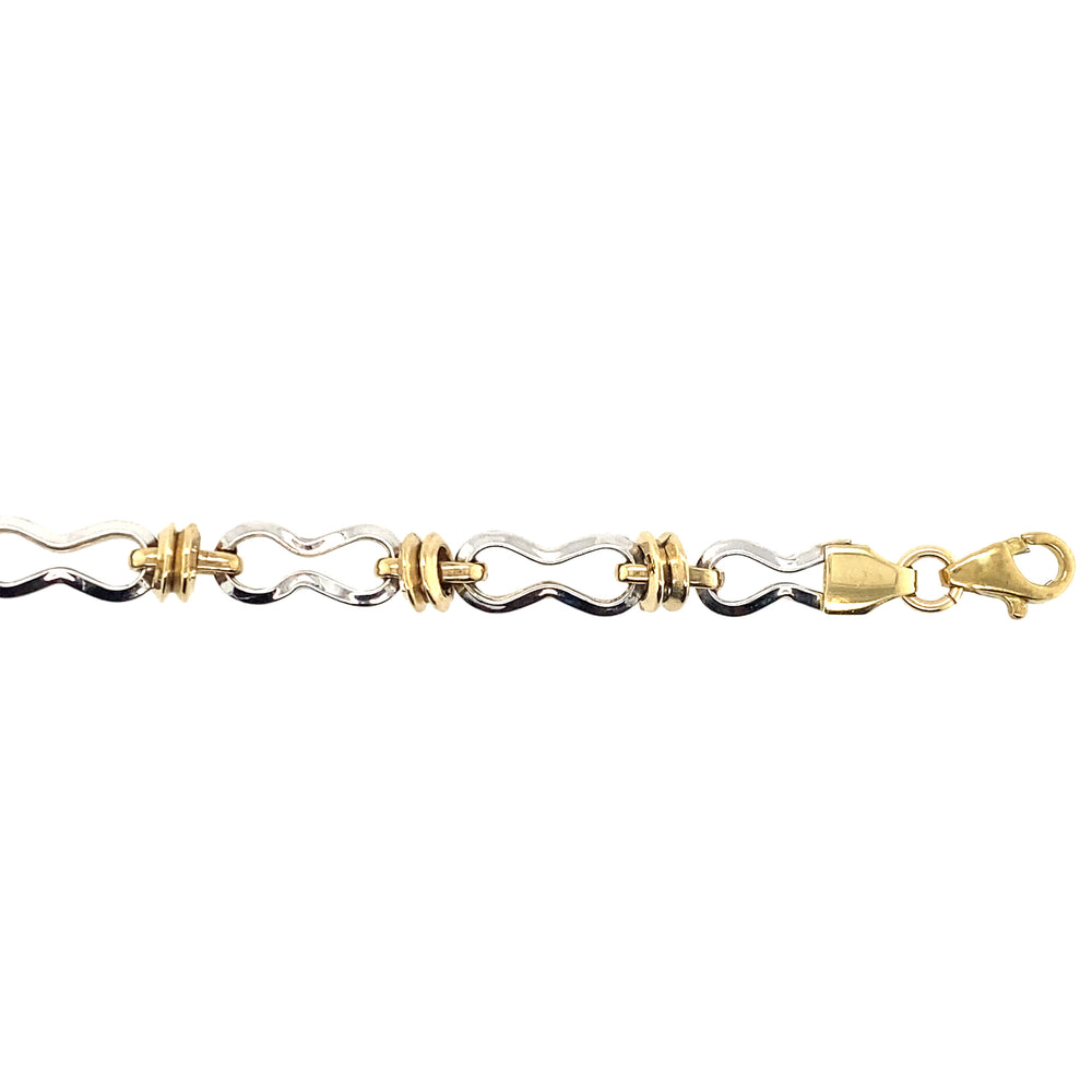 10kt Two-Tone Gold 6mm Fancy Bracelet