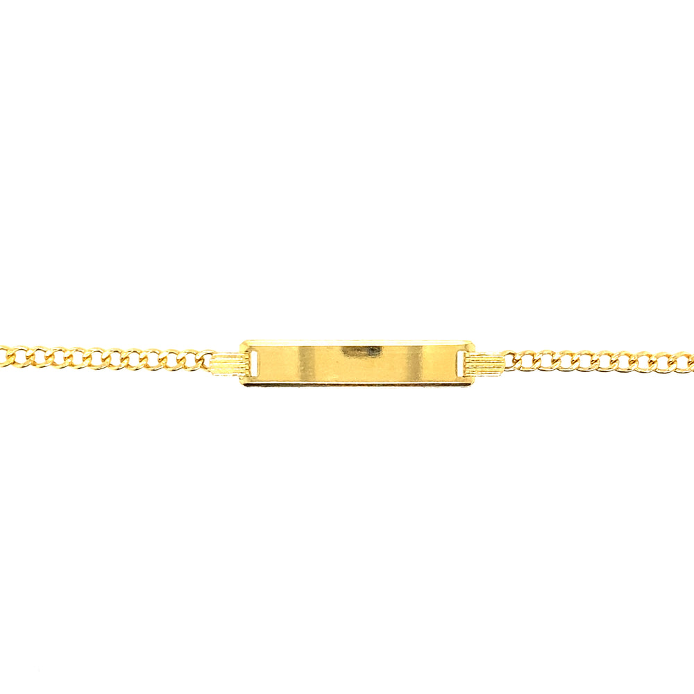 10kt Yellow Gold 2.5mm Curb Baby ID Bracelet