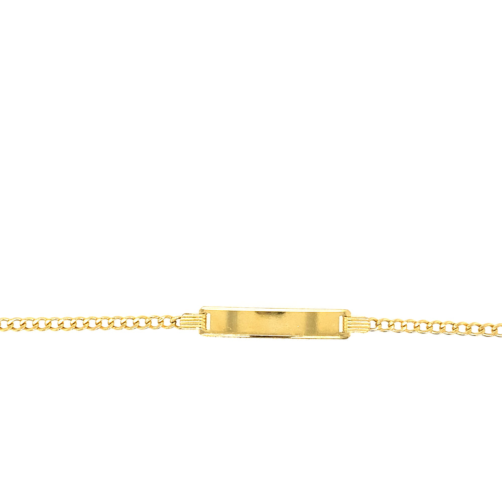 10kt Yellow Gold 2.5mm Curb Baby ID Bracelet