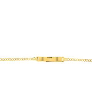 10kt Yellow Gold 2.5mm Curb Baby ID Bracelet