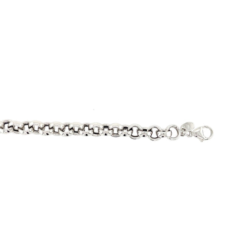 14kt White Gold 8mm Rolo Bracelet