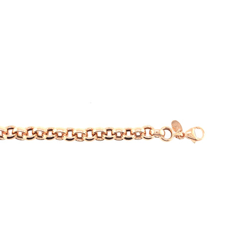 14kt Rose Gold 7mm Rolo Bracelet