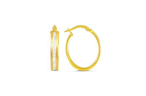 10kt Two-Tone Gold Earrings