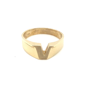 10kt Yellow Gold Initial Ring