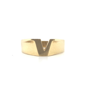10kt Yellow Gold Initial Ring