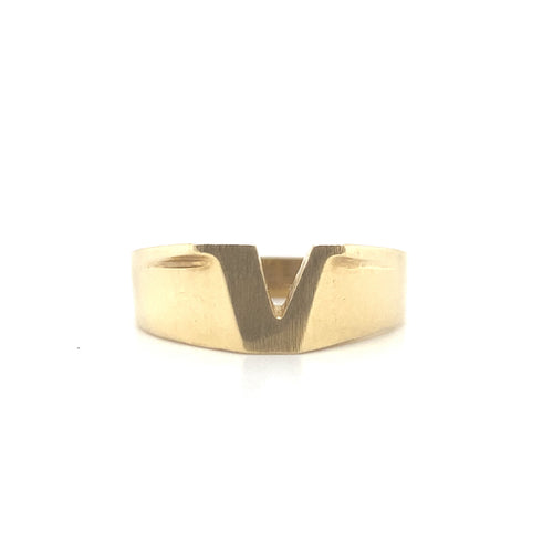 10kt Yellow Gold Initial Ring