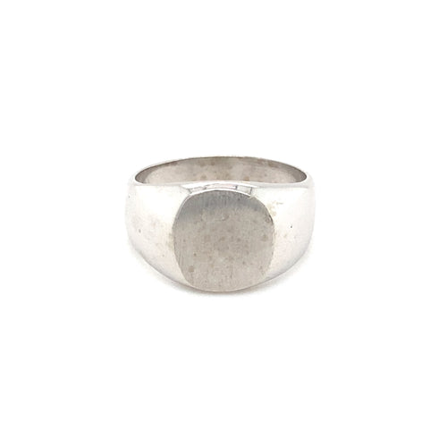 10kt White Gold Signet Ring