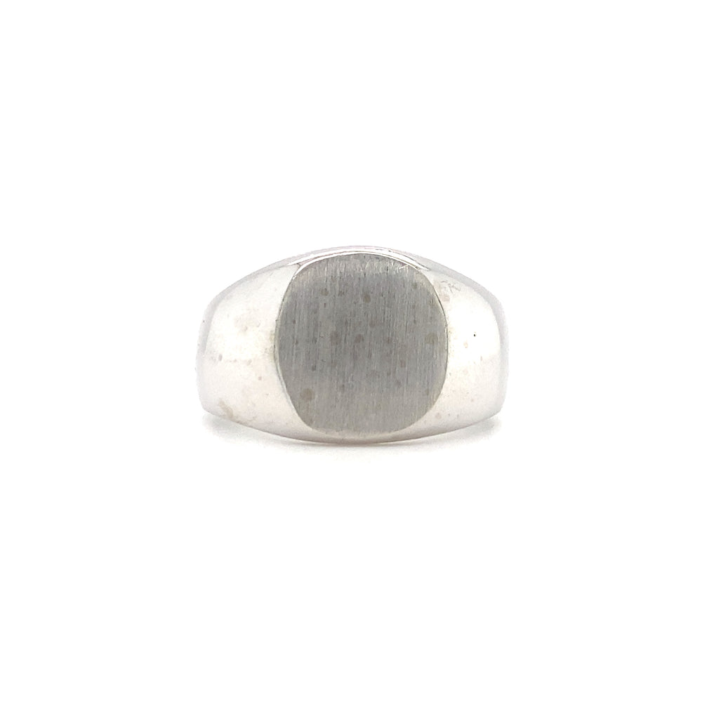 10kt White Gold Signet Ring