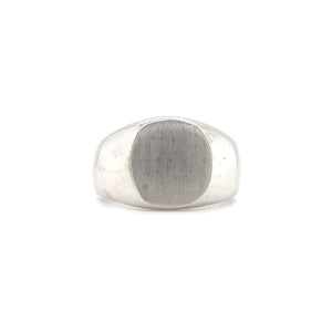 10kt White Gold Signet Ring