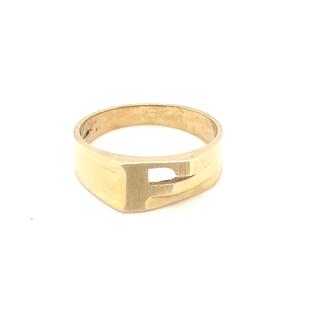 10kt Yellow Gold Initial Ring