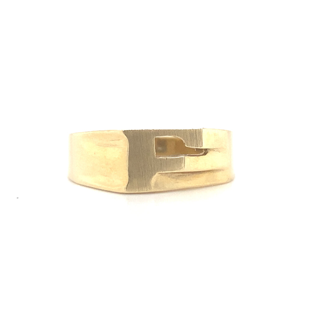 10kt Yellow Gold Initial Ring