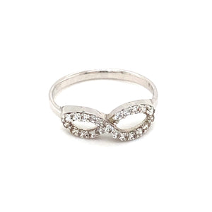 10kt White Gold Infinity Ring