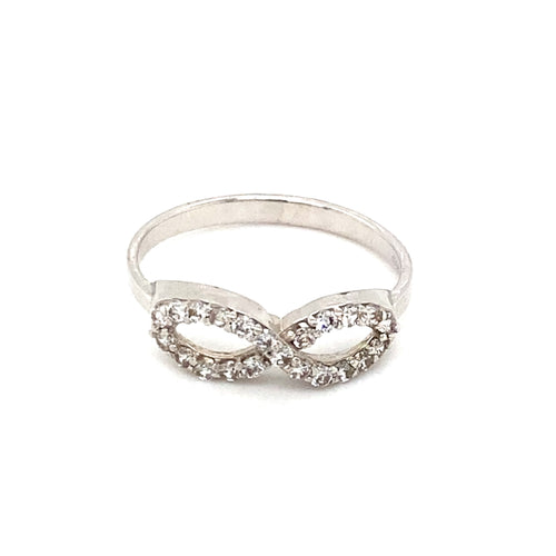 10kt White Gold Infinity Ring
