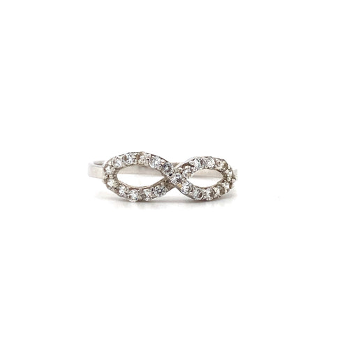 10kt White Gold Infinity Ring