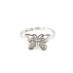 10kt White Gold Butterfly Ring