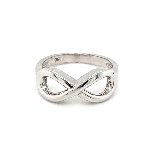 10kt White Gold Infinity Ring