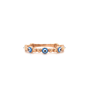 10kt Rose Gold Evil Eye Ring