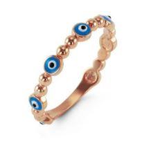 10kt Rose Gold Evil Eye Ring