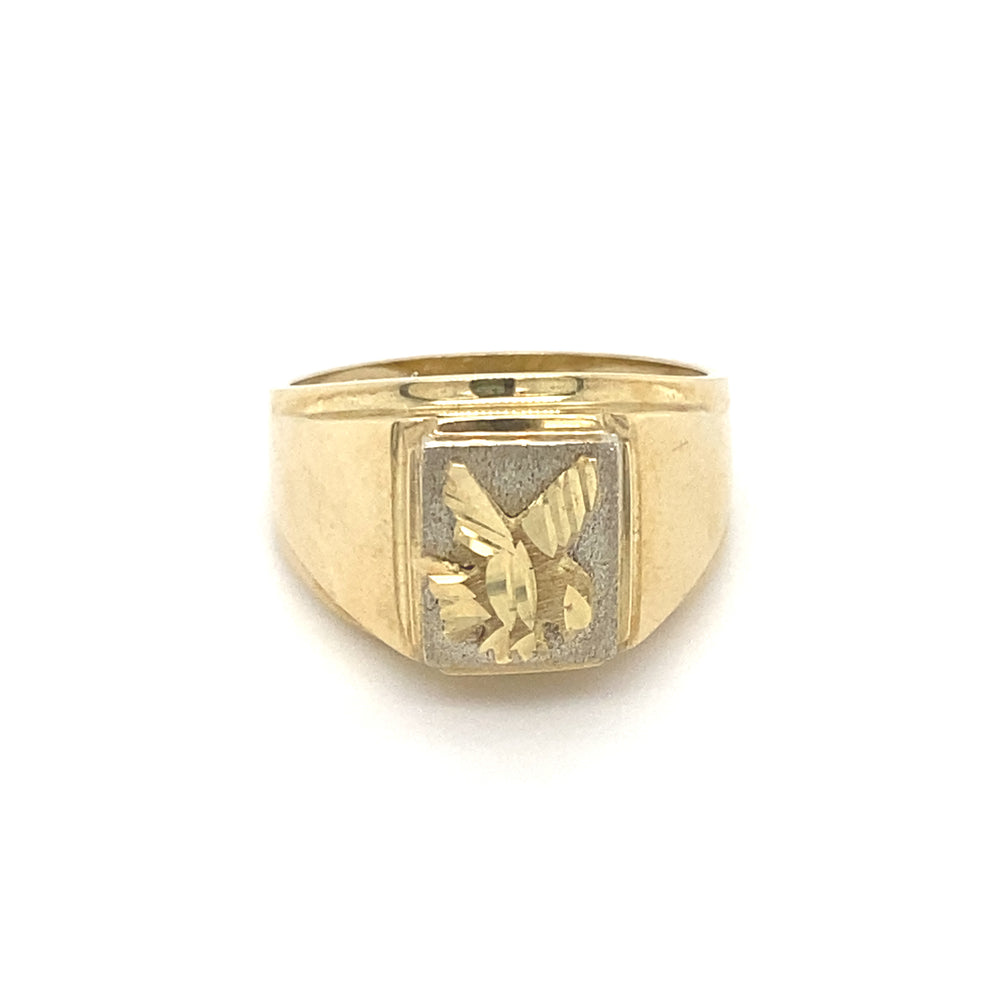 10kt Yellow Gold Fancy Eagle Ring