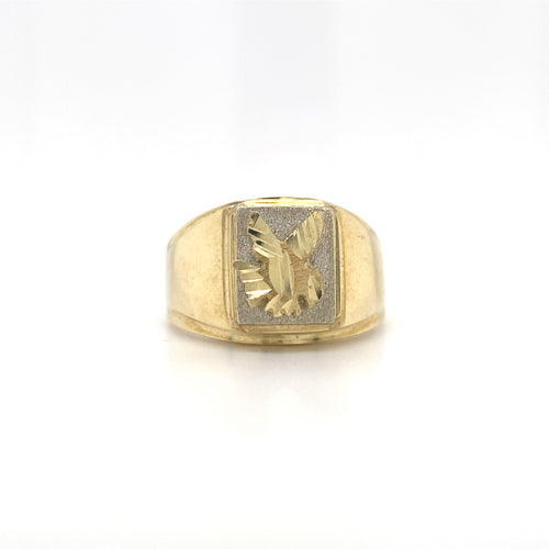 10kt Yellow Gold Fancy Eagle Ring