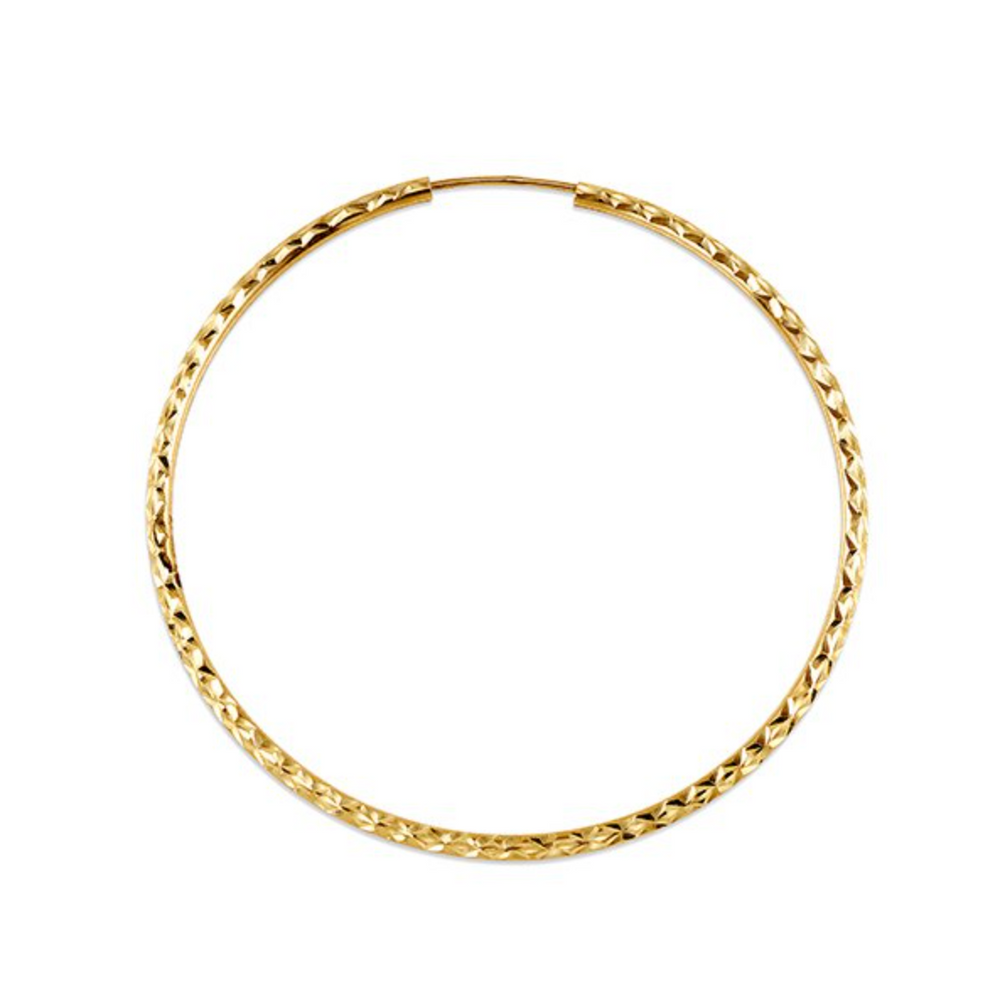 10kt Yellow Gold Diamond Cut Sleeper Earrings 45 mm
