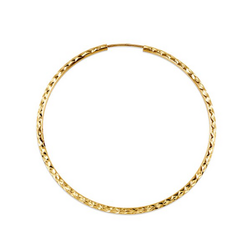 10kt Yellow Gold Diamond Cut Sleeper Earrings 45 mm