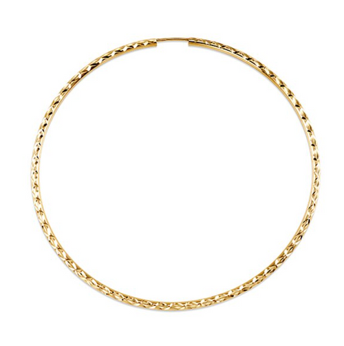 10kt Yellow Gold Diamond Cut Sleeper Earrings 55 mm