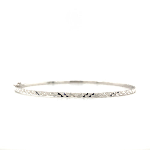 10kt White Gold 2mm Baby Bangle