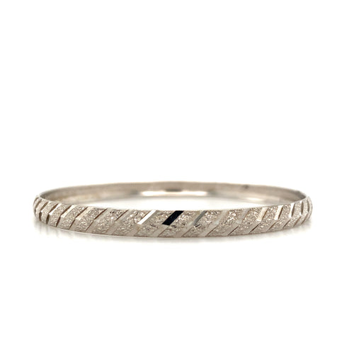 10kt White Gold 4mm Baby Bangle