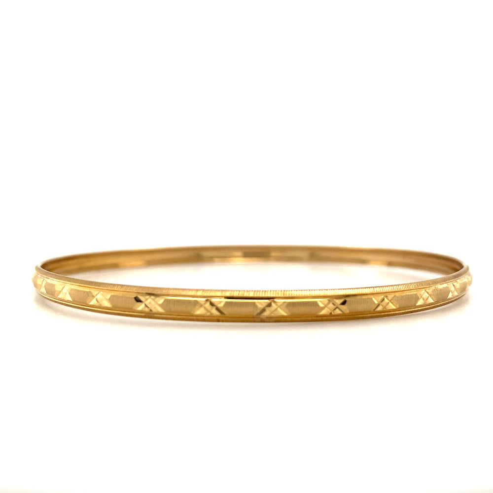 10kt Yellow Gold 4mm Bangle