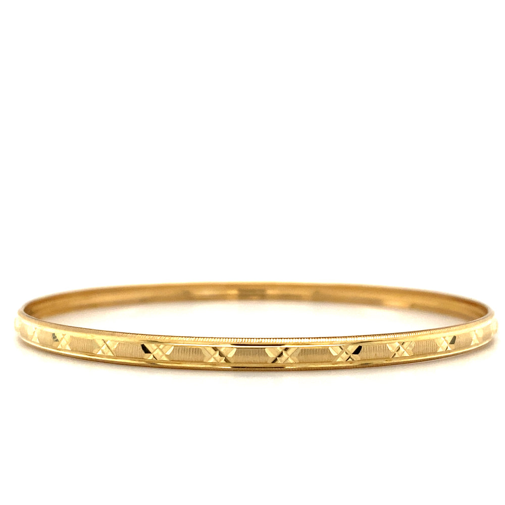 10kt Yellow Gold 4mm Bangle
