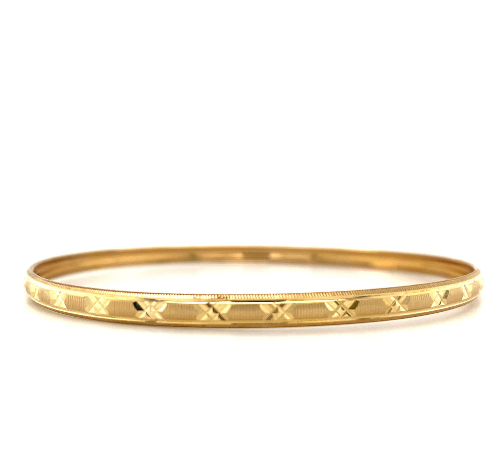 10kt Yellow Gold 4mm Bangle