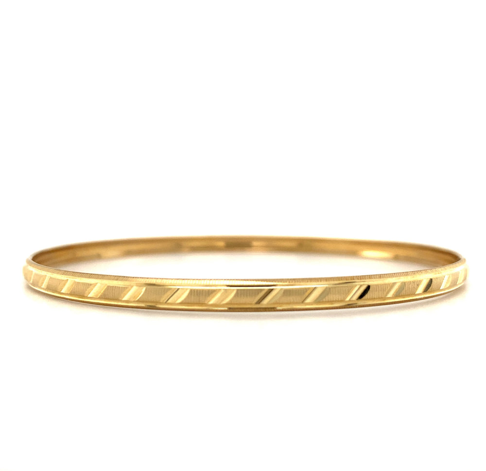 10kt Yellow Gold 4mm Bangle
