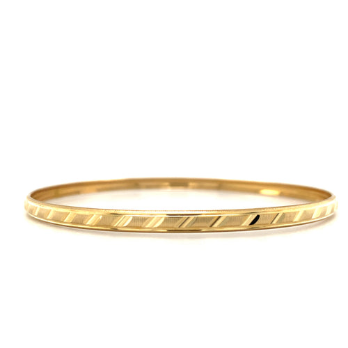 10kt Yellow Gold 4mm Bangle