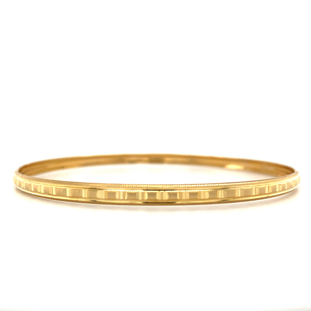 10kt Yellow Gold 4mm Bangle