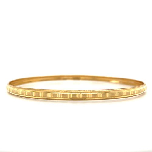 10kt Yellow Gold 4mm Bangle