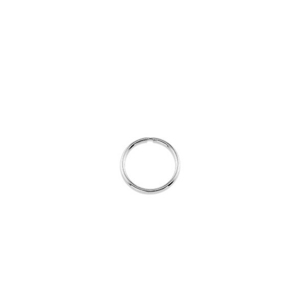 10kt White Gold Sleeper Earrings 14mm