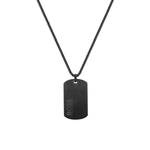 Hugo Boss Black Stainless Steel Chain and Engravable Pendant 1580052
