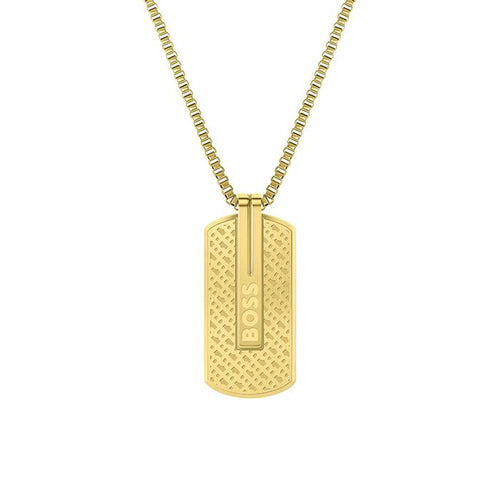 Hugo Boss Yellow IP Stainless Steel Chain and Pendant 1580355