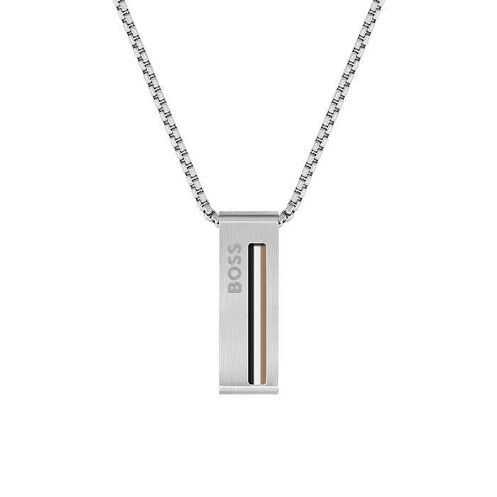 Hugo Boss Stainless Steel Chain with Silicone Iconic Colours Pendant 1580361